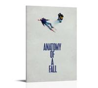 HUREYW I RH Anatomy of A Fall Poster Wall Art Cover Design Painting for Bed Room Wall Art Poster 08x12inch(20x30cm) Frame-style