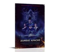 HUREYW I RH Zombie Apache Poster Wall Art Cover Design Painting for Bed Room Wall Art Poster 16x24inch(40x60cm) Frame-style