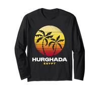 Hurghada Egypt Beach Design Egyptian Vacation Red Sea Long Sleeve T-Shirt