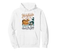 Hurghada Where the Desert Meets the Sea Sand Dunes and Waves Pullover Hoodie
