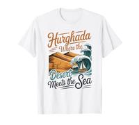Hurghada Where the Desert Meets the Sea Sand Dunes and Waves T-Shirt