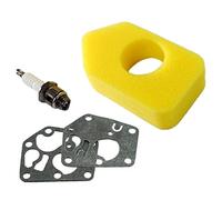 HURI Air Filter for Briggs & Stratton Quattro 450 500 550 Series Classic, Sprint 2003 to Replace 698369/795083 495770/Ngk B2LM Carburetor Diaphragm Gasket Spark Plug