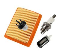 Huri Air Filter + Primer Bulb + Fuel Filter + Spark Plug fit for Stihl Fs120 Fs200 Fs250 Fs300 Fs350 FS400 FS450 BT120 BT120 °C FR350 FR450# 4134 1410 300