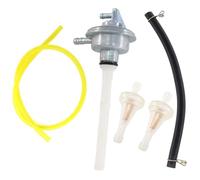 HURI Fuel Tap Fuel Tap Low Pressure 15 mm with Fuel Filter Fuel Hose 1 m 5x8 for Piaggio TPH Quartz Vespa LX ET2 ET4, Sfera 50 NSL1T, Sfera 50 TT AC NSL1T 1991-1994