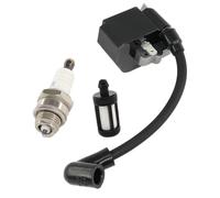 HURI Ignition Coil for STIHLFS38 FS45 FS55 FS55R HS45 FS46 FC55 HL45 KM55 KM55C HL45 HS45 4140 400 1307, 4140 400 1300 with L7T Spark Plug Trimmer