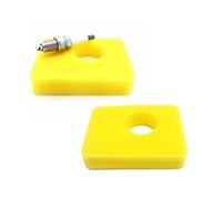 HURI Lawn Mower Spark Plug Air Filter Fits Briggs & Stratton 450E & 500E Series 08P502 09P602 09P702 Replaces 799579 004248 or 4248 Oregon 30-183, NGK B2LM, Champion RJ19LM