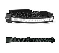 Hurkins Orbit head torch led, wide angle 180°, 1000 lumens, IP56, USB rechargeable for worker, professional, outdoor, camping, fishing, running, hiking + wear around your head, helmet or your waist with the belt (Color black + belt)