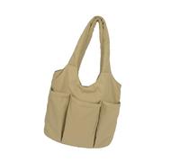 Hurl Bag Spacious Compartments Against Tearing Polyamide Substance for City Leisure Outings Passenger Water Immune Bag, khaki, Mass Beauty