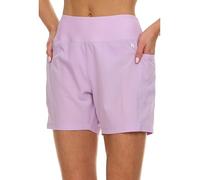 Hurley 5"/7" High Waisted Swim Shorts Women, Board Shorts with Pockets & Inner Liner, Quick Dry Swim Trunk, UPF 50+, Lilac, L
