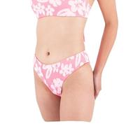 Hurley Bikini Bottom Women - Flower Scrunch Max Mid Rise Cheeky Coral