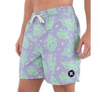 Hurley Volley Icon Printing Press Coral Swimming Shorts Purple S Men