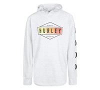 Hurley Boy's Long Sleeve Hoodie T-Shirt Sweatshirt, Marbled Birch, 7 años