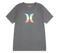 Hurley Boys Rash Guard Shirt, Black Heather Icon, X-Large