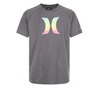 Hurley Boys Rash Guard Shirt, Black Heather Icon, X-Large
