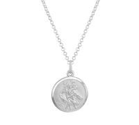 HURLEY BURLEY LONDON Men's Personalised Sterling Silver St Christopher Belcher Necklace 61cm