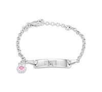 HURLEY BURLEY LONDON Personalised Birthstone Teddy Christening Bracelet for Babies, Sterling Silver Baby ID Bracelet, 14cm - October