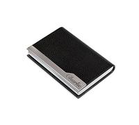 HURLEY BURLEY LONDON Personalised Leather Business Card Holder Black