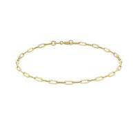 HURLEY BURLEY LONDON Women's 9ct Gold Paper Clip Chain Bracelet 18.5cm