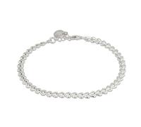 HURLEY BURLEY LONDON Women's Personalised Sterling Silver Heart Chain Bracelet