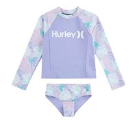 Hurley Girl's Hrlg 2 Rashguard Set Two Piece Swimsuit, P8z, 6 Years UK