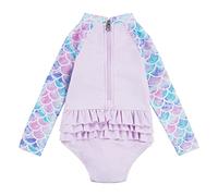 Hurley Girl's Hrlg Ruffle Long Sleeve One Pi One Piece Swimsuit