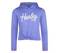 Hurley Girls' Long Sleeve Hooded Top, Digital Violet, L