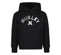 Hurley Girls' One and Only Pullover Hoodie, Black/Silver, M