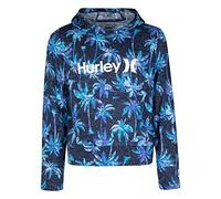 Hurley Girls' One and Only Pullover Hoodie, Navy Floral, 10