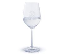 Hurley Irish Family Crest Wine Glass - Dartington Crystal - Diamond Drag Engraving