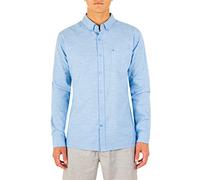 Hurley Men ONE&ONLY WOVEN L/S Woven Tops - Blue Ok, X-Large