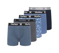 Hurley mens 5 Pack Stretch Boxer Briefs, Thunder Combo, L