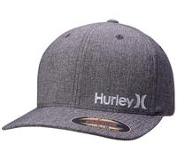 Hurley Men's Baseball Cap - Corp Stretch Fitted Hat, Size Large-X-Large, Light Grey