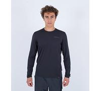Hurley Men's Dri Easton UPF L/S Top Rash Protection Shirt, Heather Black, S