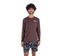 Hurley Men's Easton Fastlane Rash Guard Shirt, Zion Rust, M
