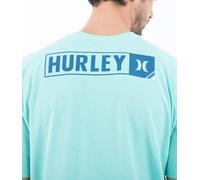 Hurley Mens Evd Corner T-Shirt, Tropical Mist HTR, XL EU