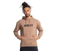 Hurley Men's Fastlane Solid Po Fleece Sweatshirt, Taupe Haze, S