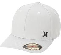 Hurley Men's Hat - Curved Brim Stretch Fitted Cap, Light Grey, S-M