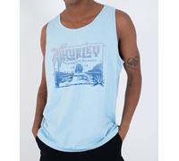 Hurley Mens Island Vibes Slub Tank T-Shirt, Blue Dream, XL EU