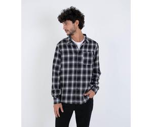 Hurley Mens Long Sleeve - Axe Flannel Shirt, Black, S EU