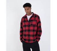 Hurley Mens Long Sleeve - Axe Flannel Shirt, Red, XL EU