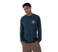 Hurley Mens Long Sleeve Eagles High T-Shirt, Blue, L EU