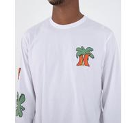 Hurley Mens Long Sleeve Oz T-Shirt, White, M EU