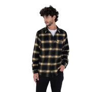 Hurley Mens Long Sleeve - Portland Heavyweight Flannel Shirt, Black, XS EU