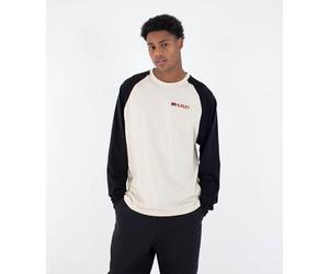 Hurley Mens Long Sleeve Tattoo T-Shirt, Bone Colour, S EU