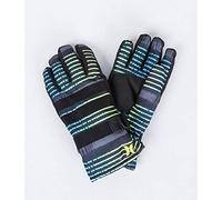 Hurley Men's M Block Party Snow Gloves Cold Weather, Black Blue, S-M