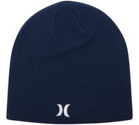 Hurley Men's M Icon Staple Beanie Hat, Obsidian, One Size