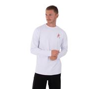 Hurley Mens Long-Sleeved Surf Lycra Flamengue T-Shirt, White, S EU