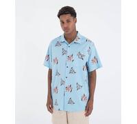 Hurley Mens OAO Lido Stretch Shirt, Blue Dream, XXL EU