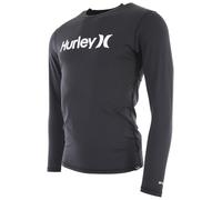 Hurley Mens OAO Quickdry Rashguard Ls Rash Guard Shirt, Black, S EU