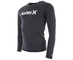 Hurley Mens OAO Quickdry Rashguard Ls Rash Guard Shirt, Black, S EU